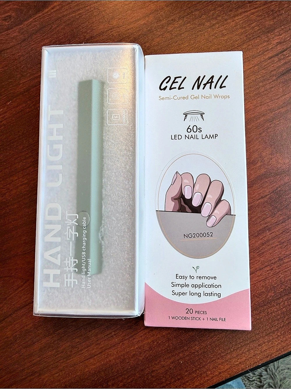 Cel Nail 60s LED Nail Lamp Press-On Nails with LED Lamp Pink